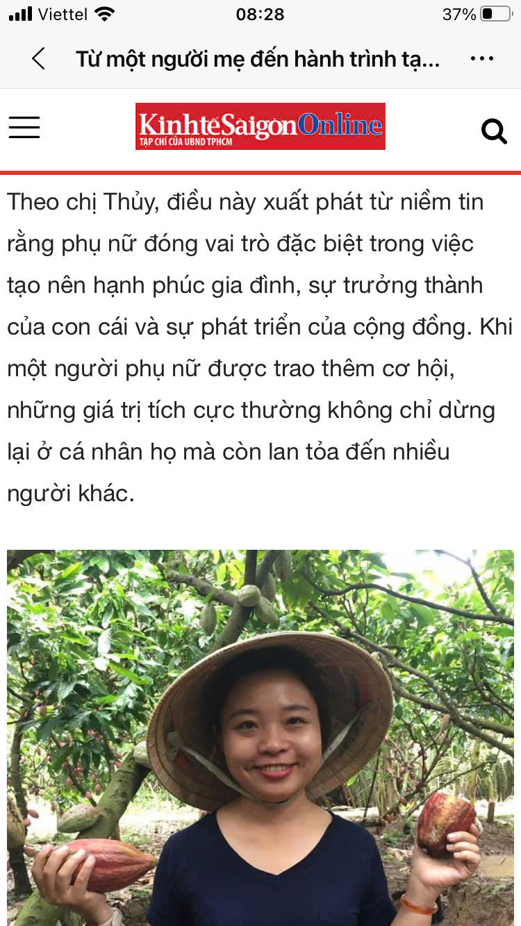 Từ một người mẹ đến hành trình tạo nên “sô-cô-la của sự cân bằng”